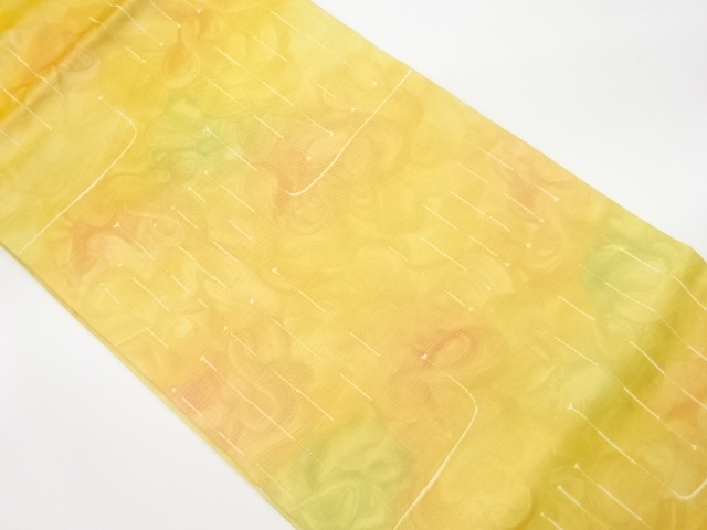 JAPANESE KIMONO / VINTAGE NAGOYA OBI / WOVEN STRIPE & ABSTRACT PATTERN